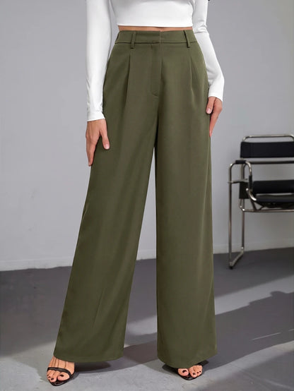 Bergamo Pleated High Waisted Wide Leg Pants