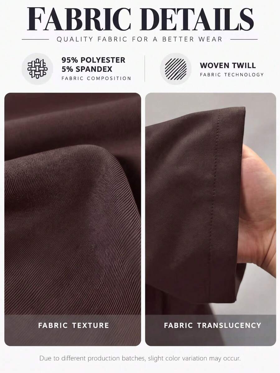 Women's Belted High Waisted Wide Leg Trousers, Tailored Dress Pants for Work Office - Brown