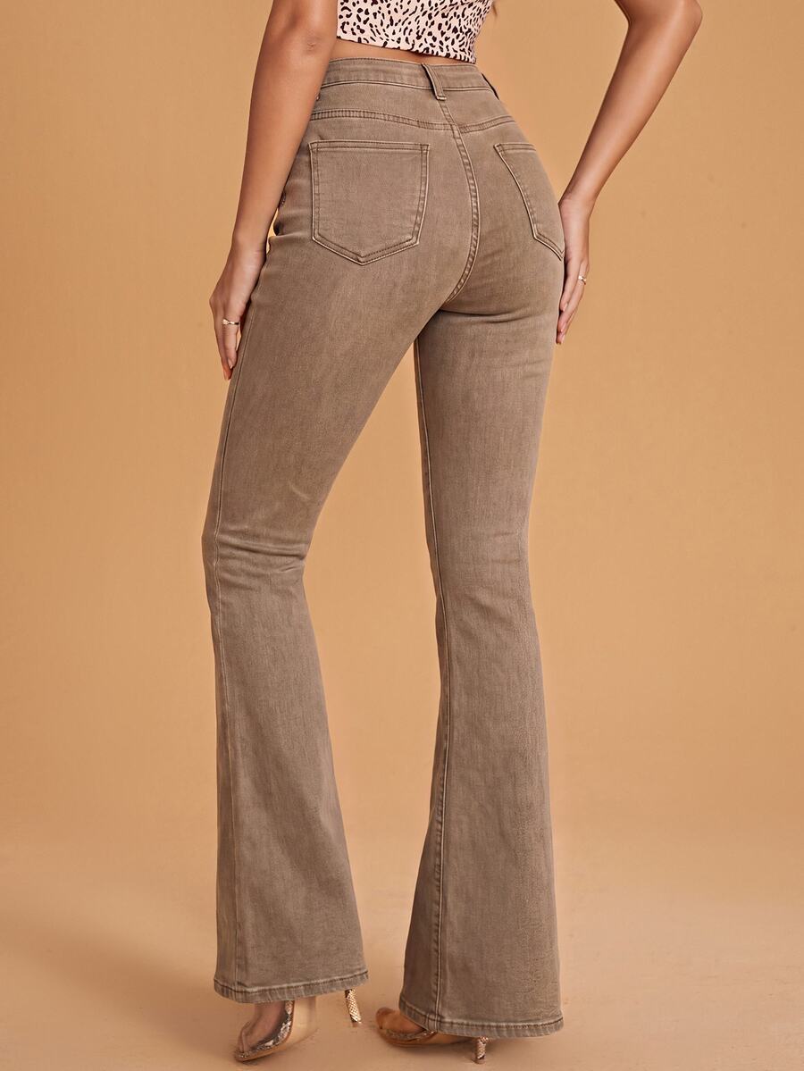 Annapolis High Waist Flare Leg Jeans with Pockets