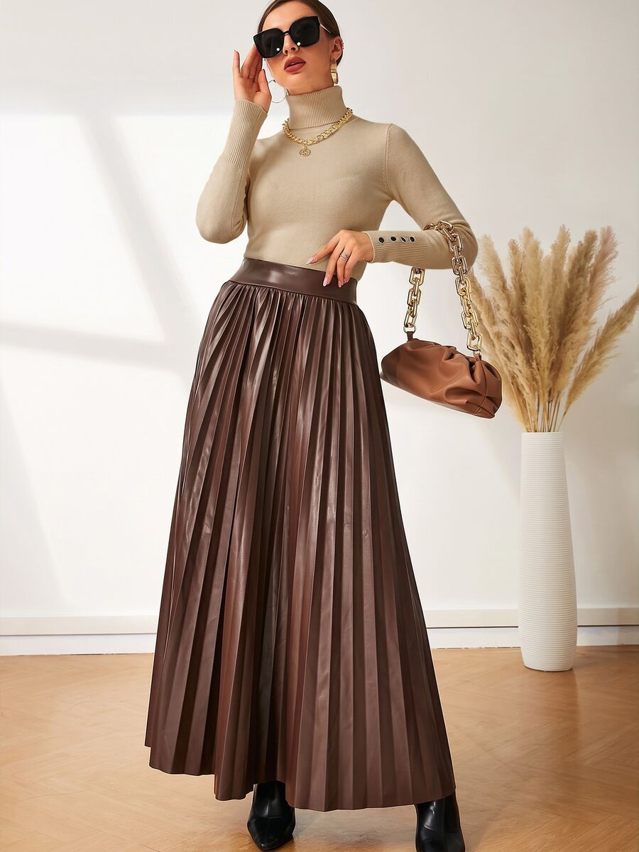 Leuven Ribbed Mock Neck Fitted Sweater with Button Cuffs