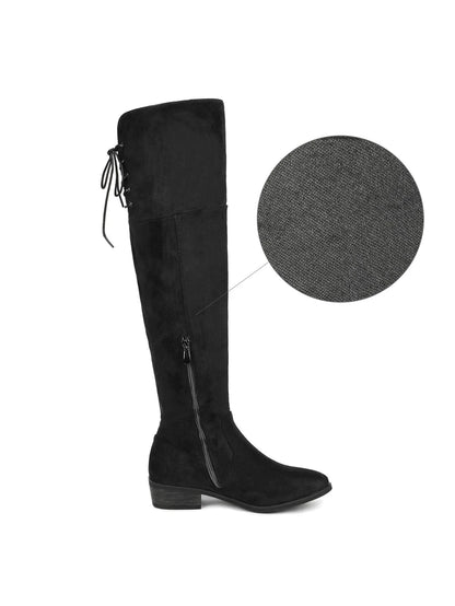 Women's Over The Knee High Low Block Heel Riding Boots Autumn & Winter Fashionable Comfortable Boots Mensa