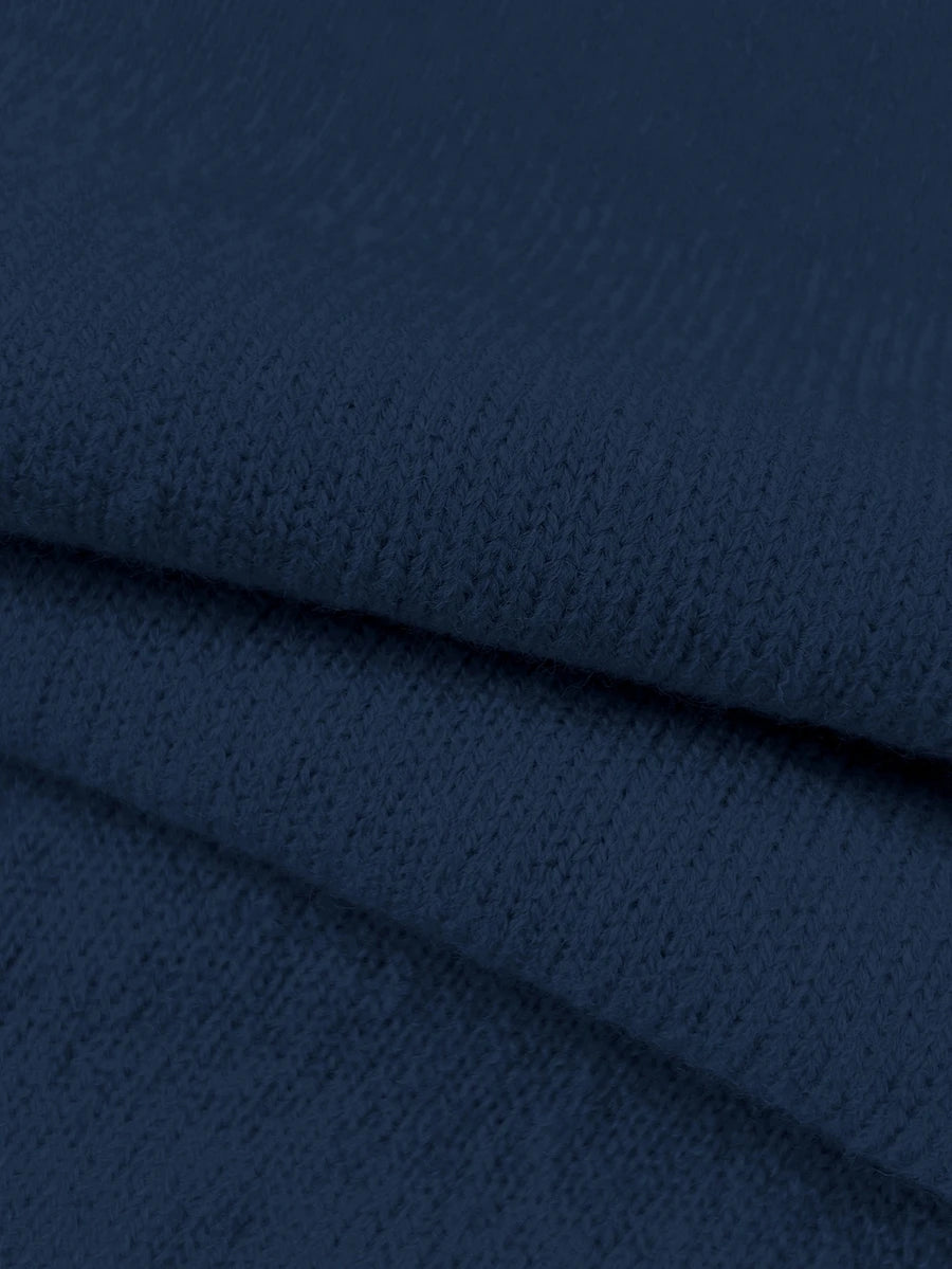 Women's Oversized Crew Neck Pullover Sweater, Relaxed Knit Sweater for Fall Winter - Blue