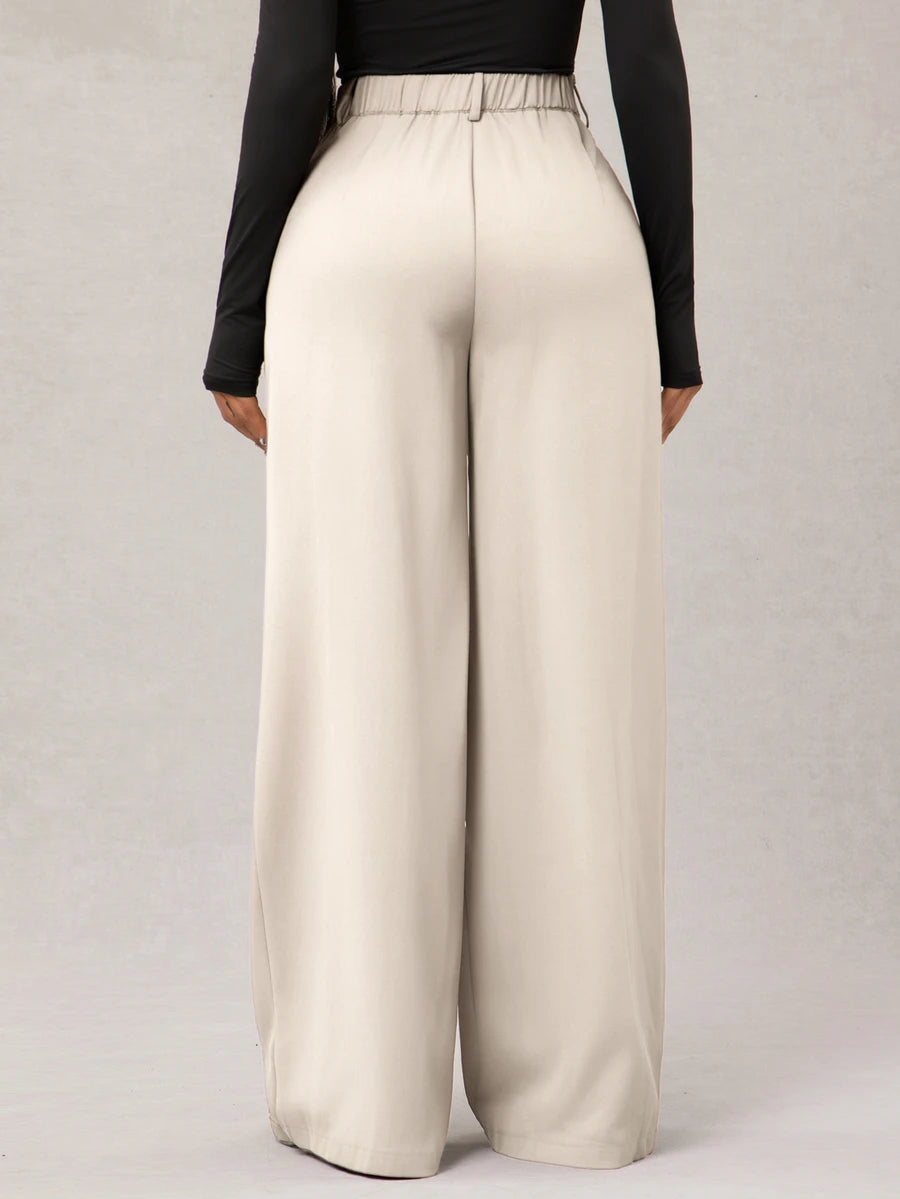 Bernadette High Waisted Wide Leg Tailored Trousers - Multicolor