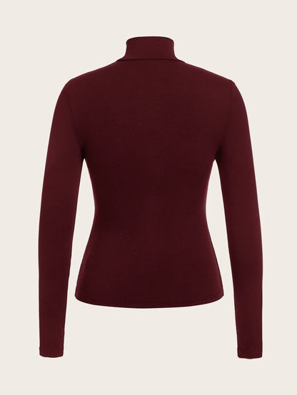 Aberdeen Fleece Lined Thermal Mock Neck Fitted Top