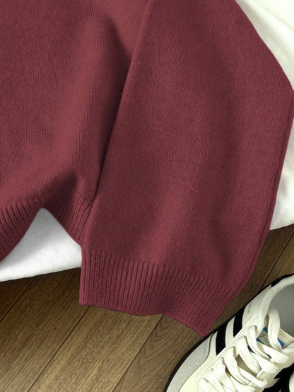 Women's Oversized Crew Neck Pullover Sweater, Relaxed Knit Sweater for Fall Winter - Mint Blue