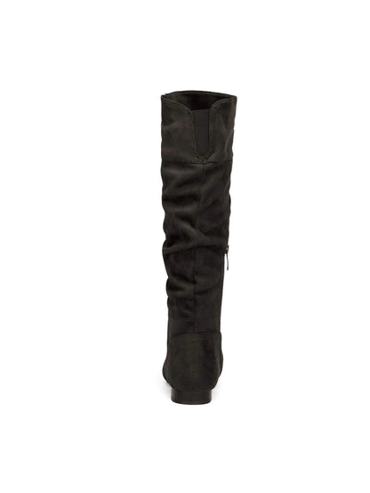 Women's  Black Knee High Pull On Winter Weather Black Boots Elegant & Fashionable Classic Slouchy Warm Gift  Boots Mensa