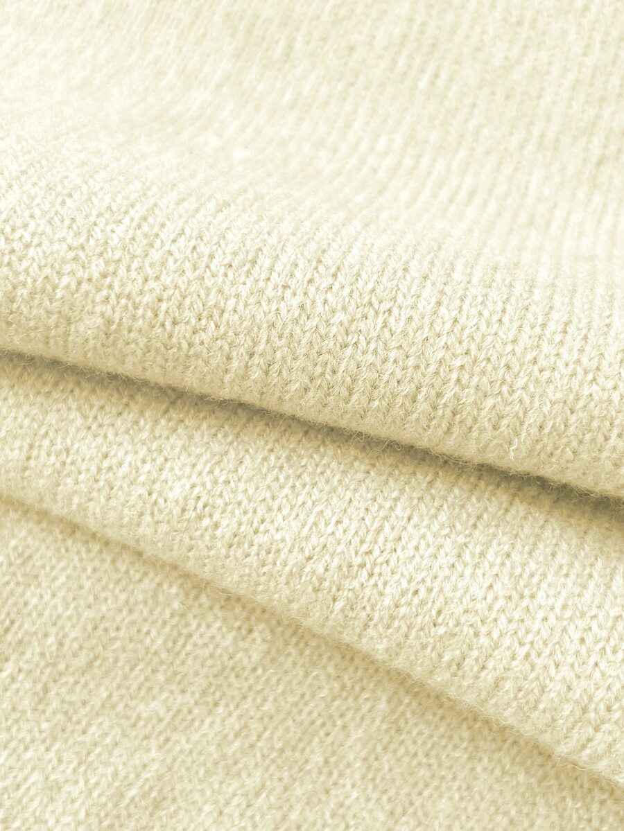 Women's Oversized Crew Neck Pullover Sweater, Relaxed Knit Sweater for Fall Winter - White