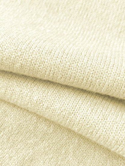 Women's Oversized Crew Neck Pullover Sweater, Relaxed Knit Sweater for Fall Winter - White