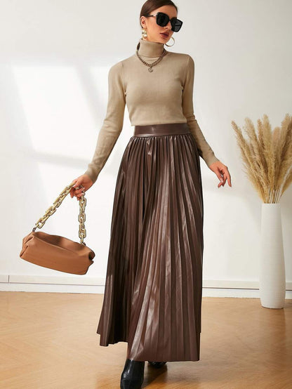 Leuven Ribbed Mock Neck Fitted Sweater with Button Cuffs