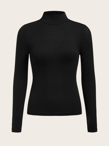 Aberdeen Fleece Lined Thermal Mock Neck Fitted Top