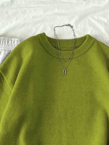 Women's Oversized Crew Neck Pullover Sweater, Relaxed Knit Sweater for Fall Winter - Royal Blue