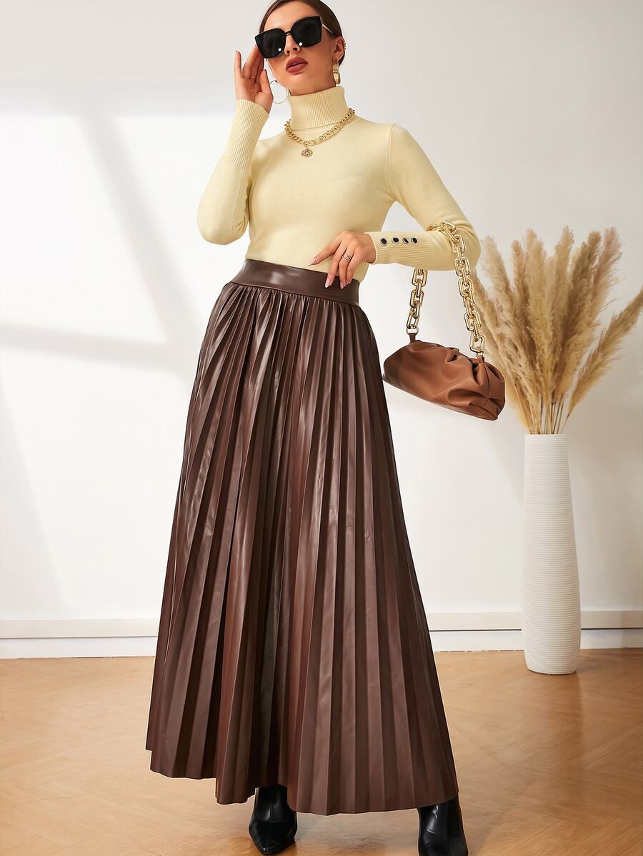 Leuven Ribbed Mock Neck Fitted Sweater with Button Cuffs