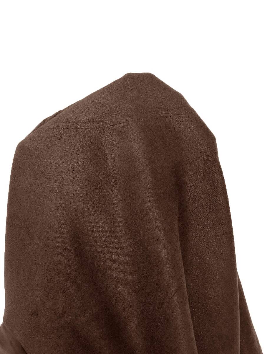 Saint Moritz Faux Fur Collar Double Breasted Faux Leather Jacket