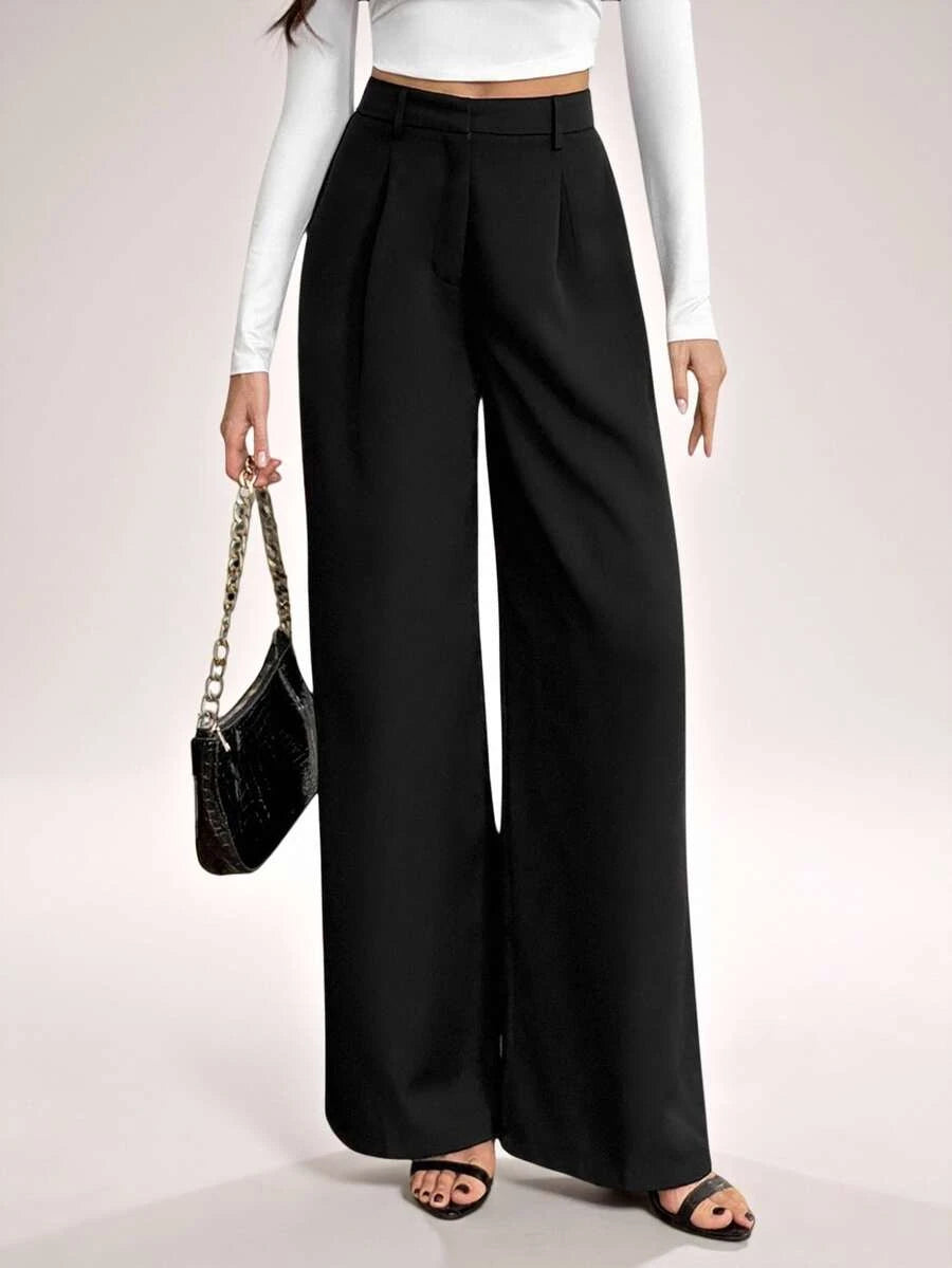 Bergamo Pleated High Waisted Wide Leg Pants