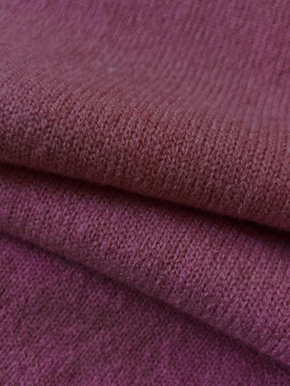 Women's Oversized Crew Neck Pullover Sweater, Relaxed Knit Sweater for Fall Winter - Burgundy