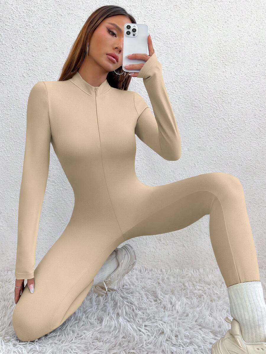 Akureyri Fleece Lined Zip Up Long Sleeve Jumpsuit