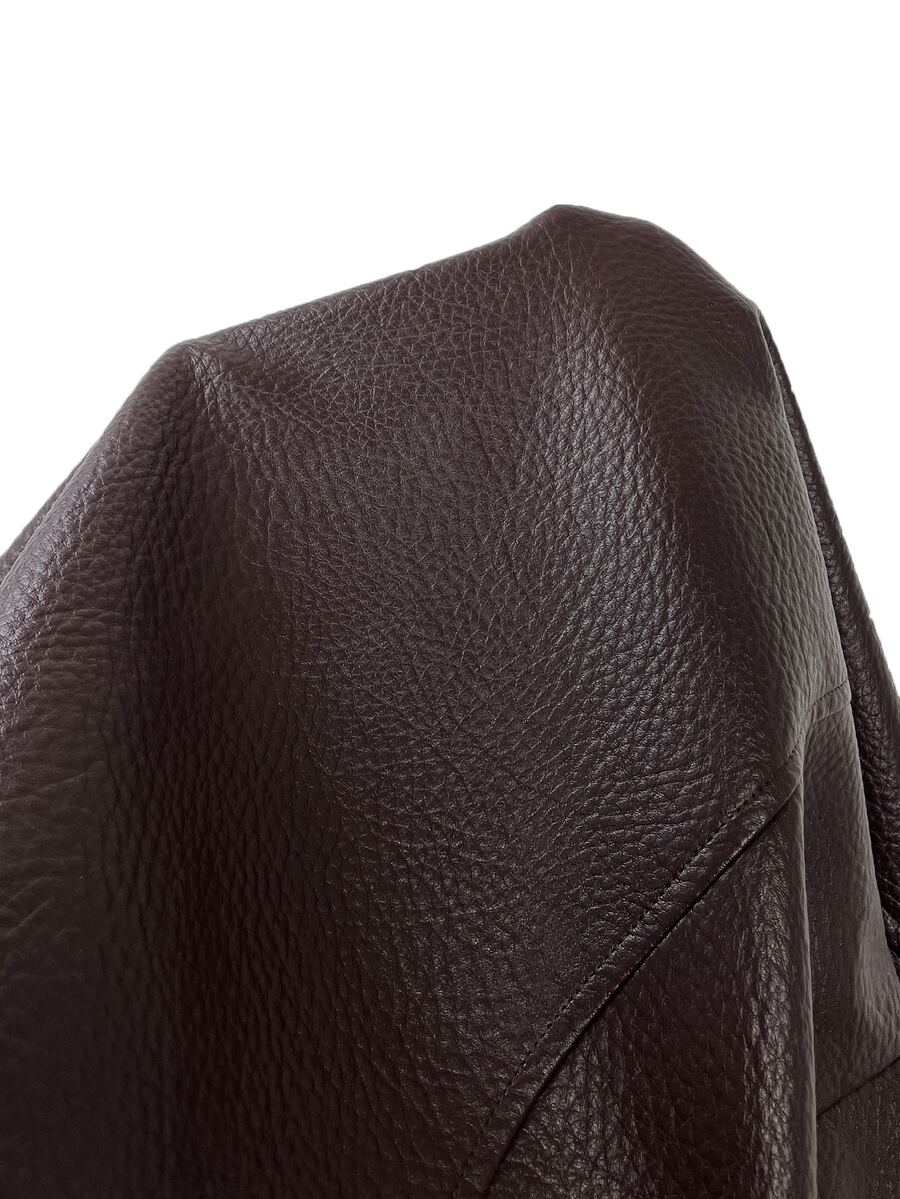 Saint Moritz Faux Fur Collar Double Breasted Faux Leather Jacket