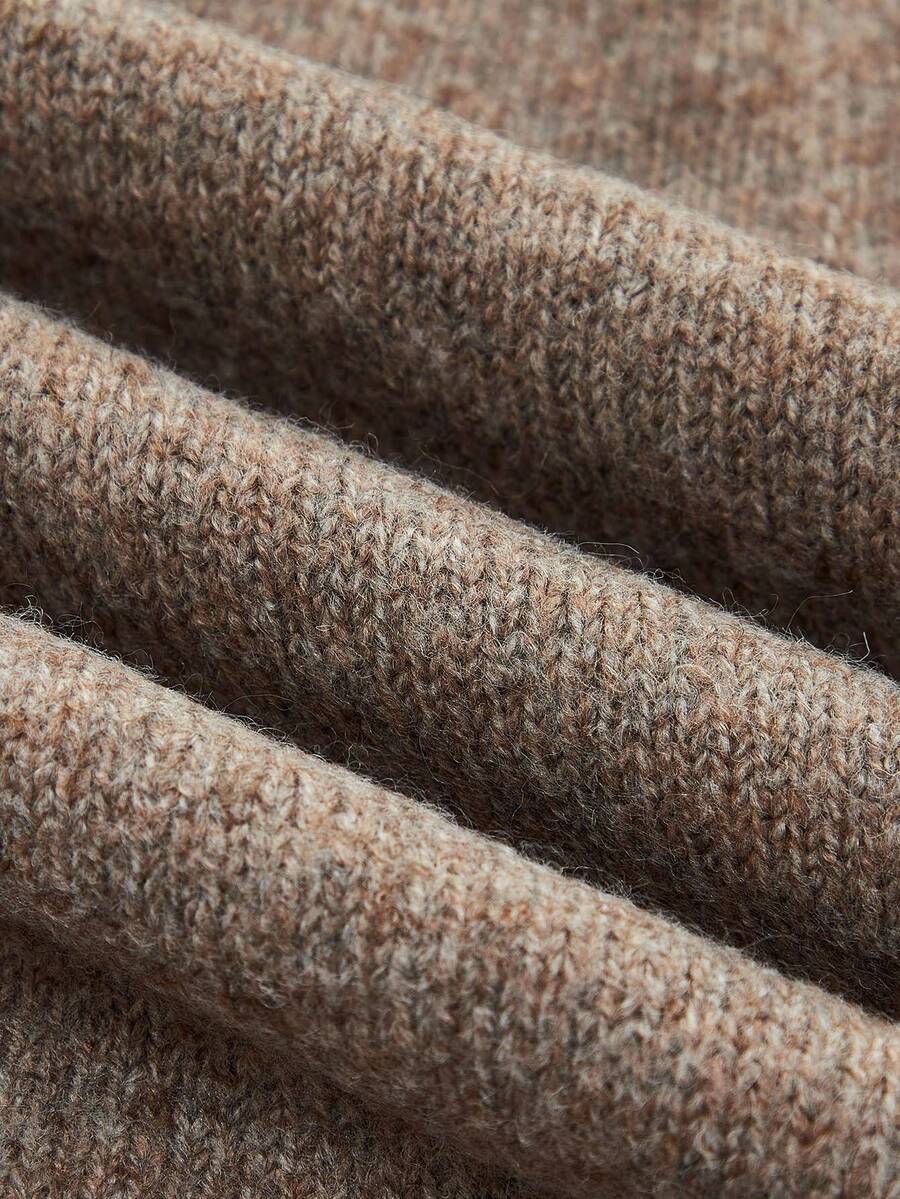 Women's Crew Neck Ribbed Knit Sweater, Fitted Pullover for Fall Winter - Light Grey