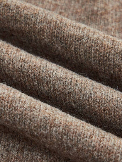Women's Crew Neck Ribbed Knit Sweater, Fitted Pullover for Fall Winter - Light Grey