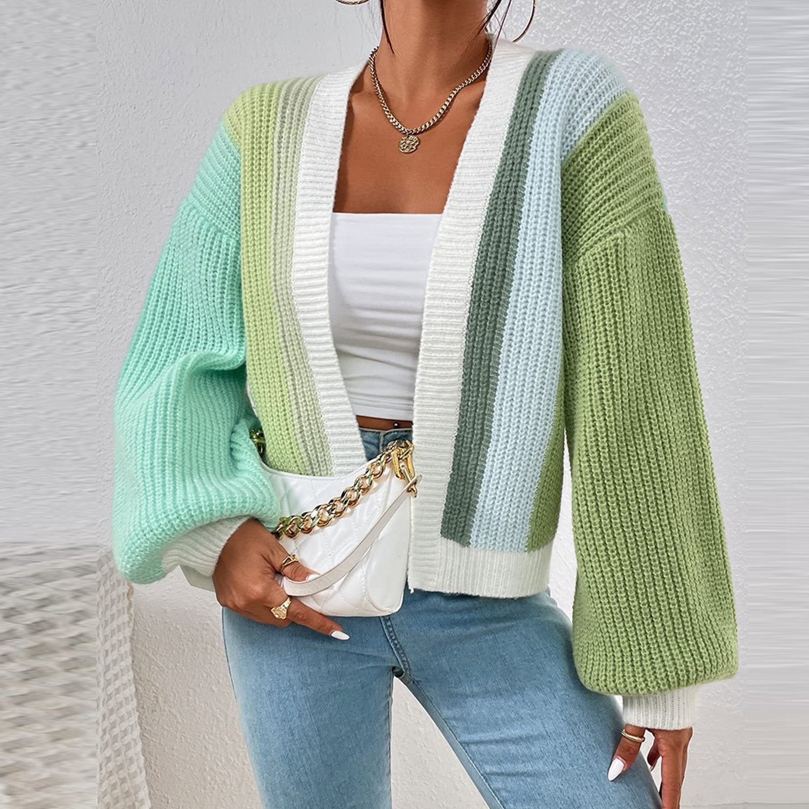 Maison Stripe Cardigan
