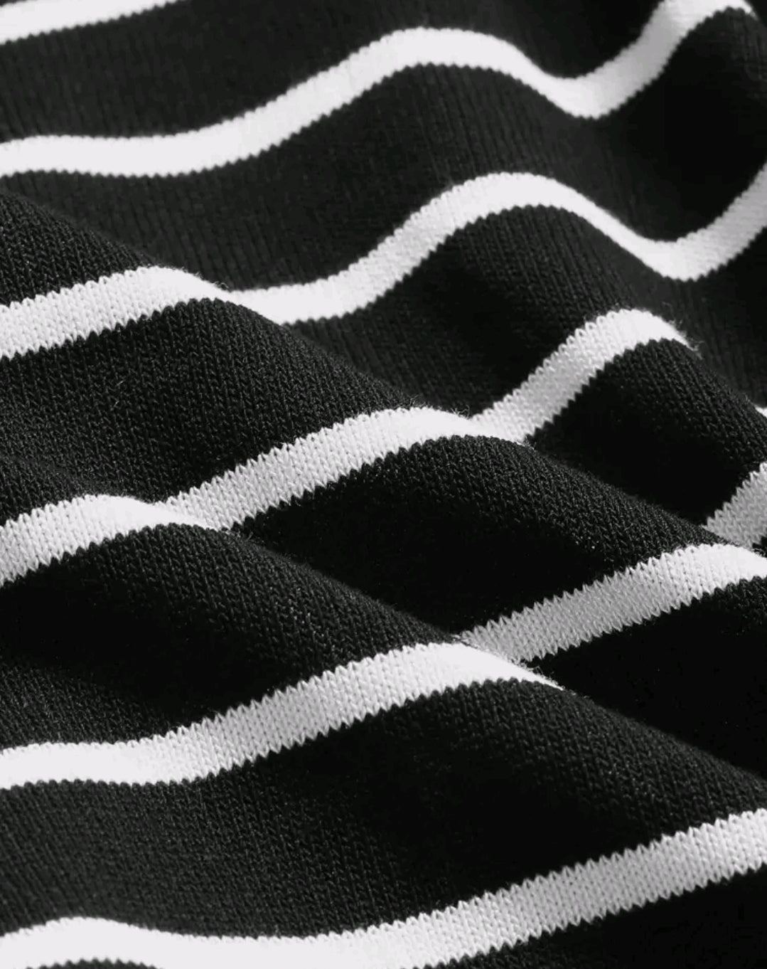 Striped Knit Polo Sweater Mensa
