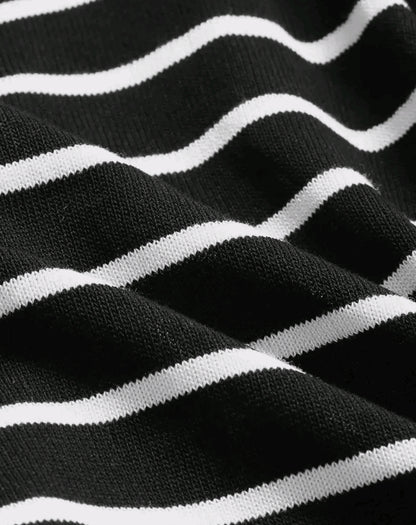 Striped Knit Polo Sweater Mensa