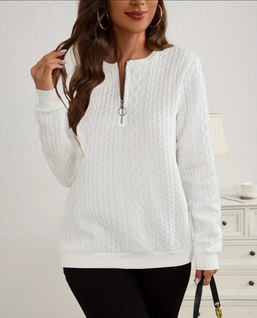 Natalia | Elegant Zip Sweater