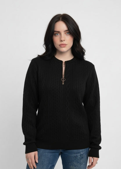 Natalia | Elegant Zip Sweater