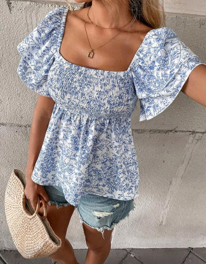 Floral Flutter Top