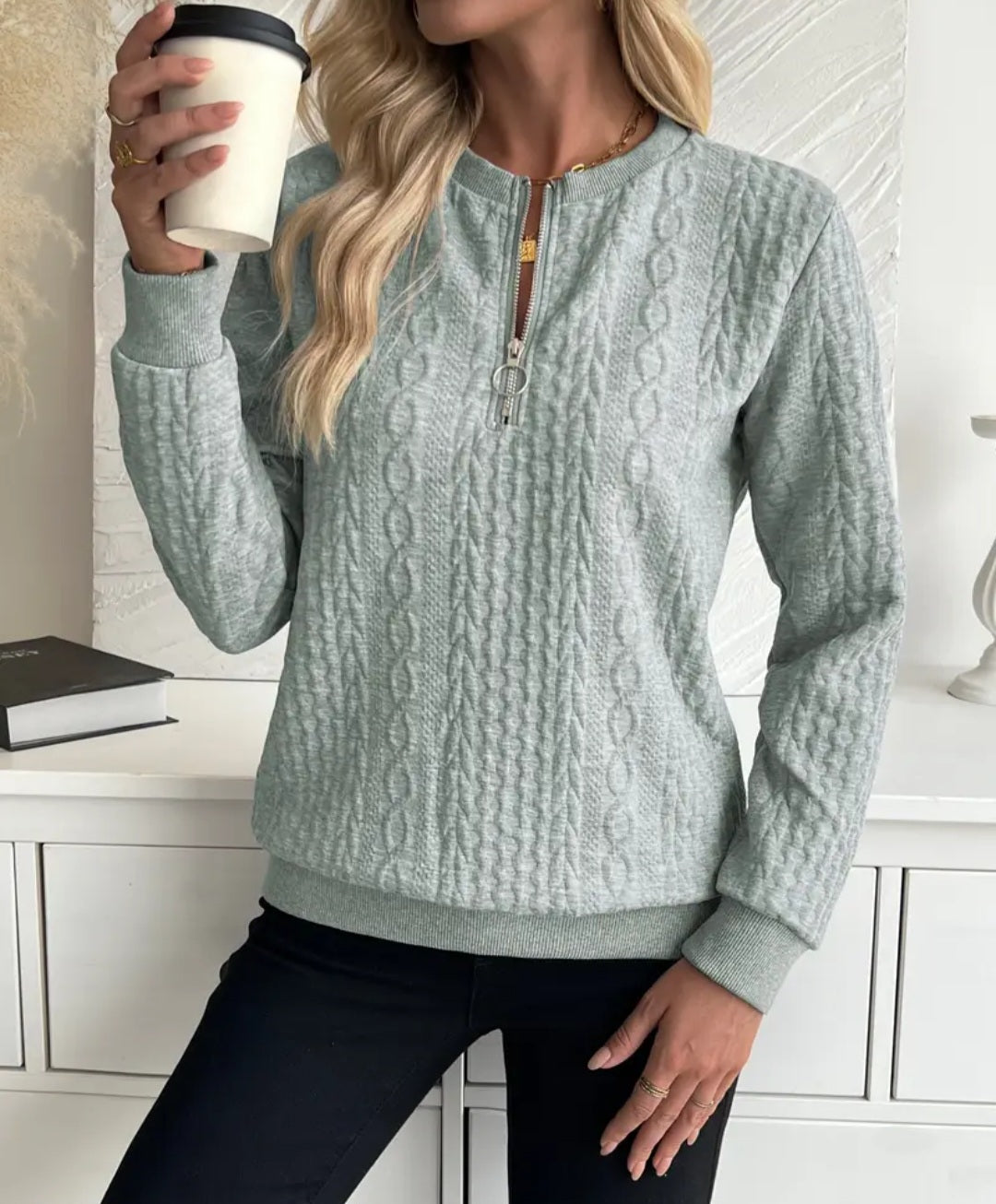 Natalia | Elegant Zip Sweater