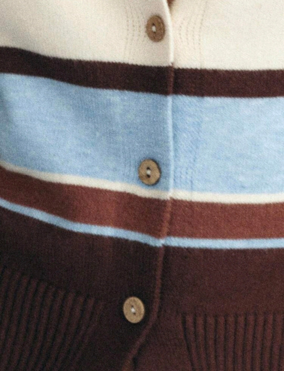 Striped Polo Knit Cardigan Mensa