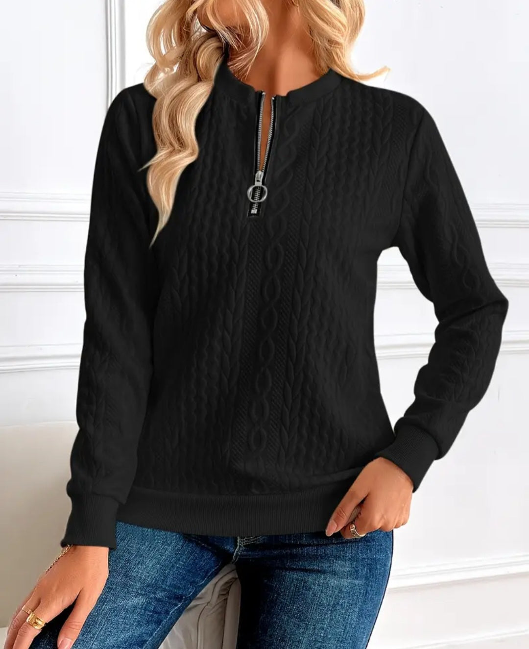 Natalia | Elegant Zip Sweater