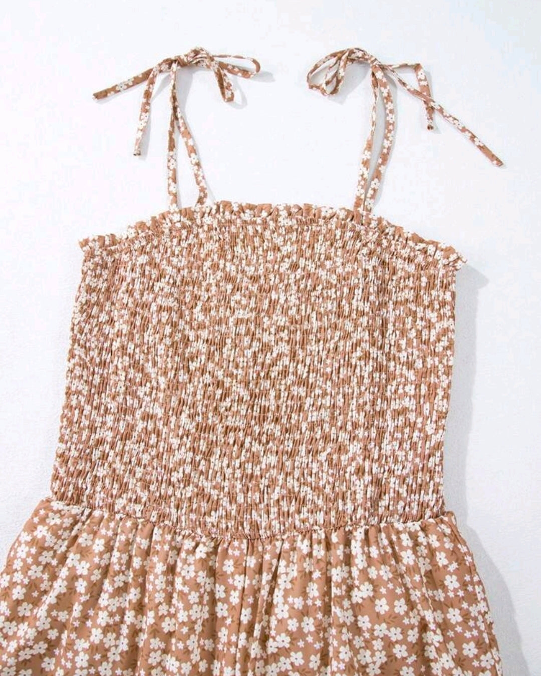 Mia Pink Floral Smocked Wide Leg Jumpsuit Summer Mensa