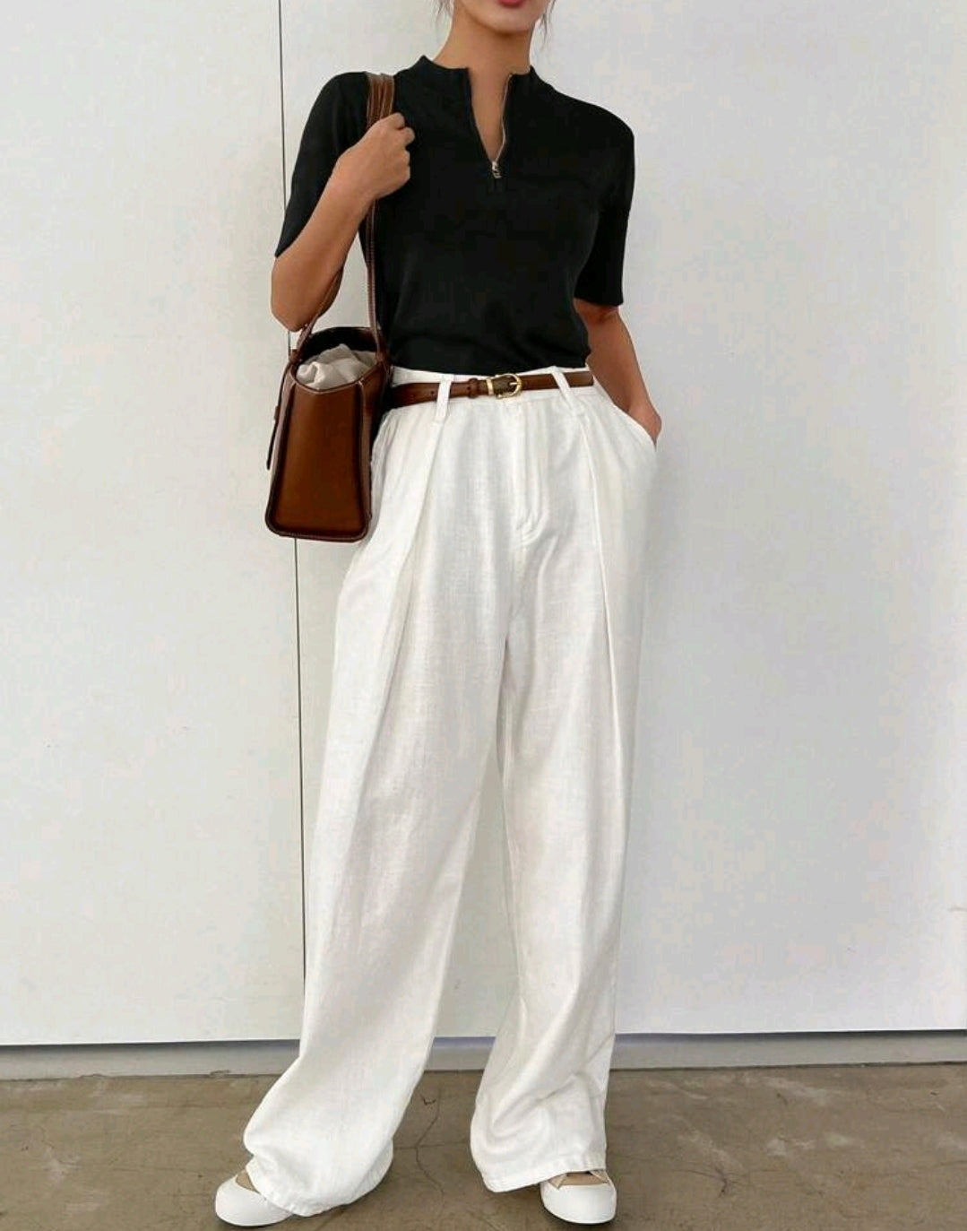 Mira Mock Neck Half Zip Knit Top Mensa