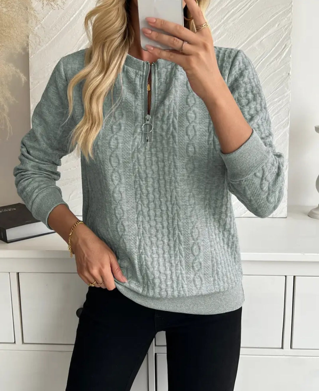 Natalia | Elegant Zip Sweater