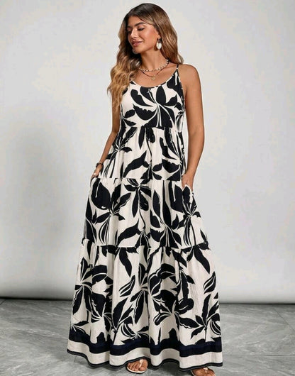 Lily Floral Tiered Maxi Dress Summer Mensa
