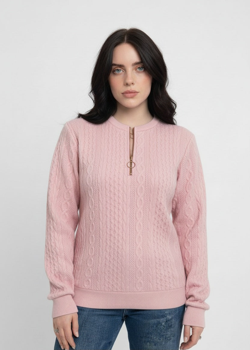 Natalia | Elegant Zip Sweater