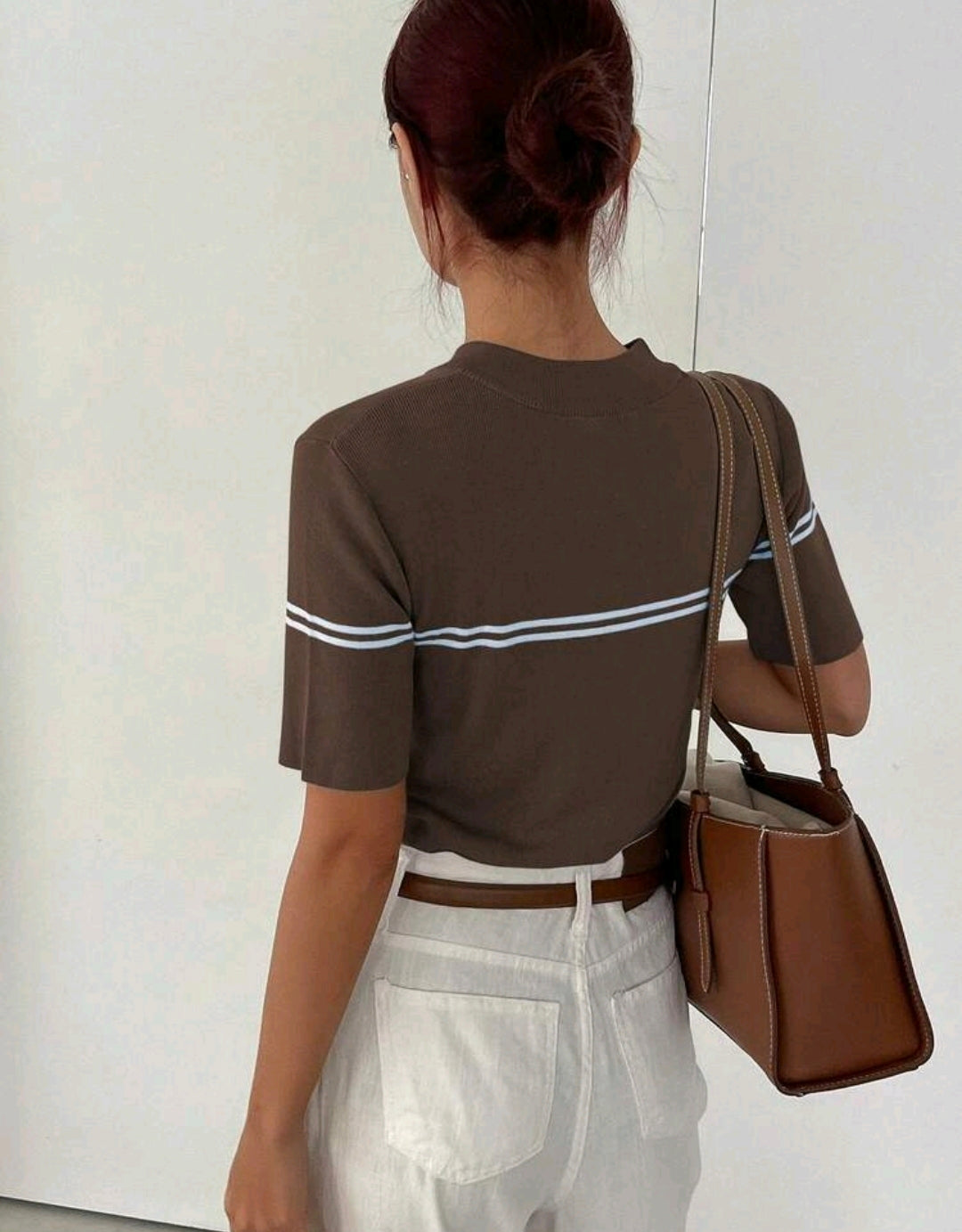 Mira Mock Neck Half Zip Knit Top Mensa