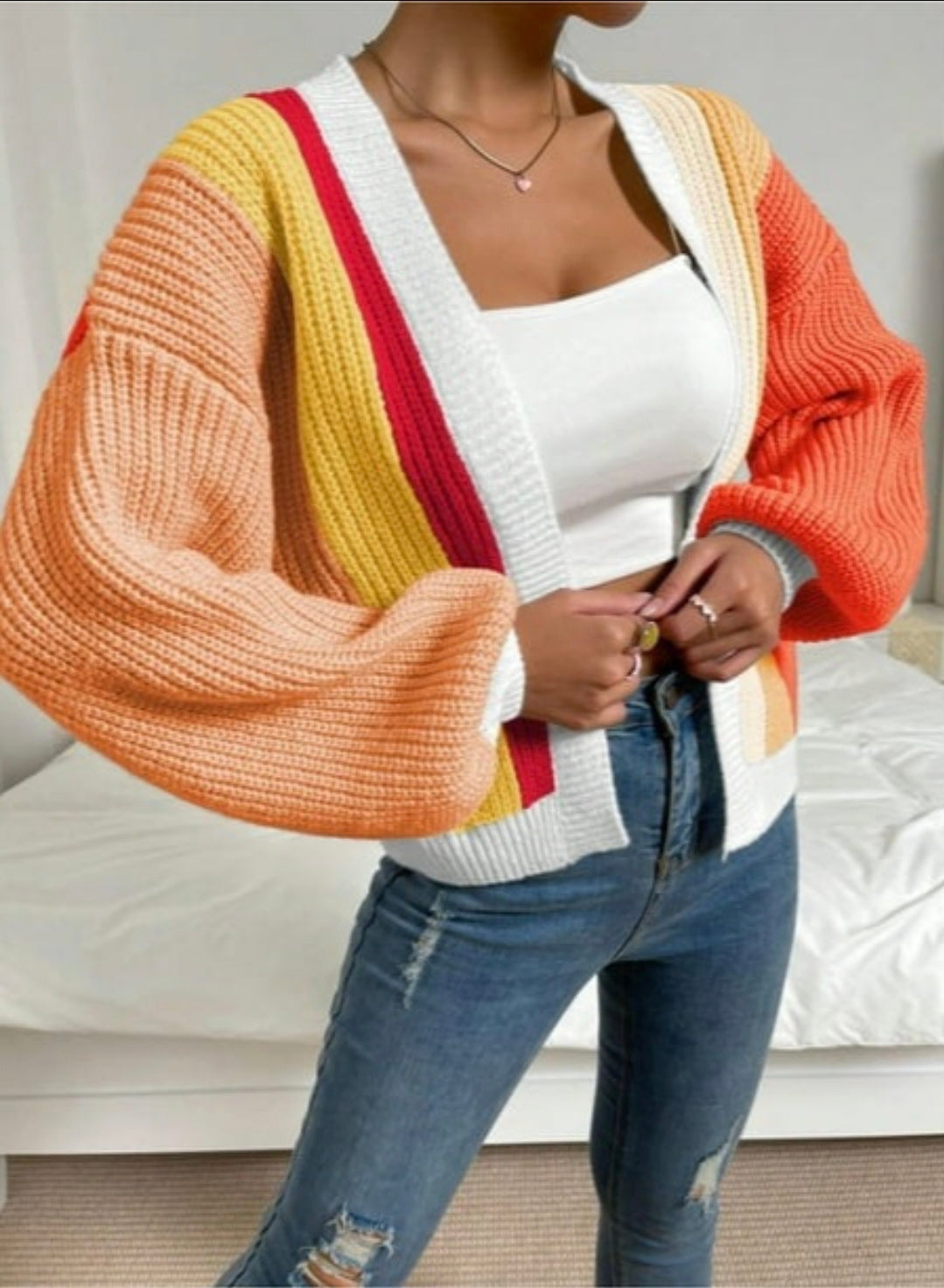 Maison Stripe Cardigan