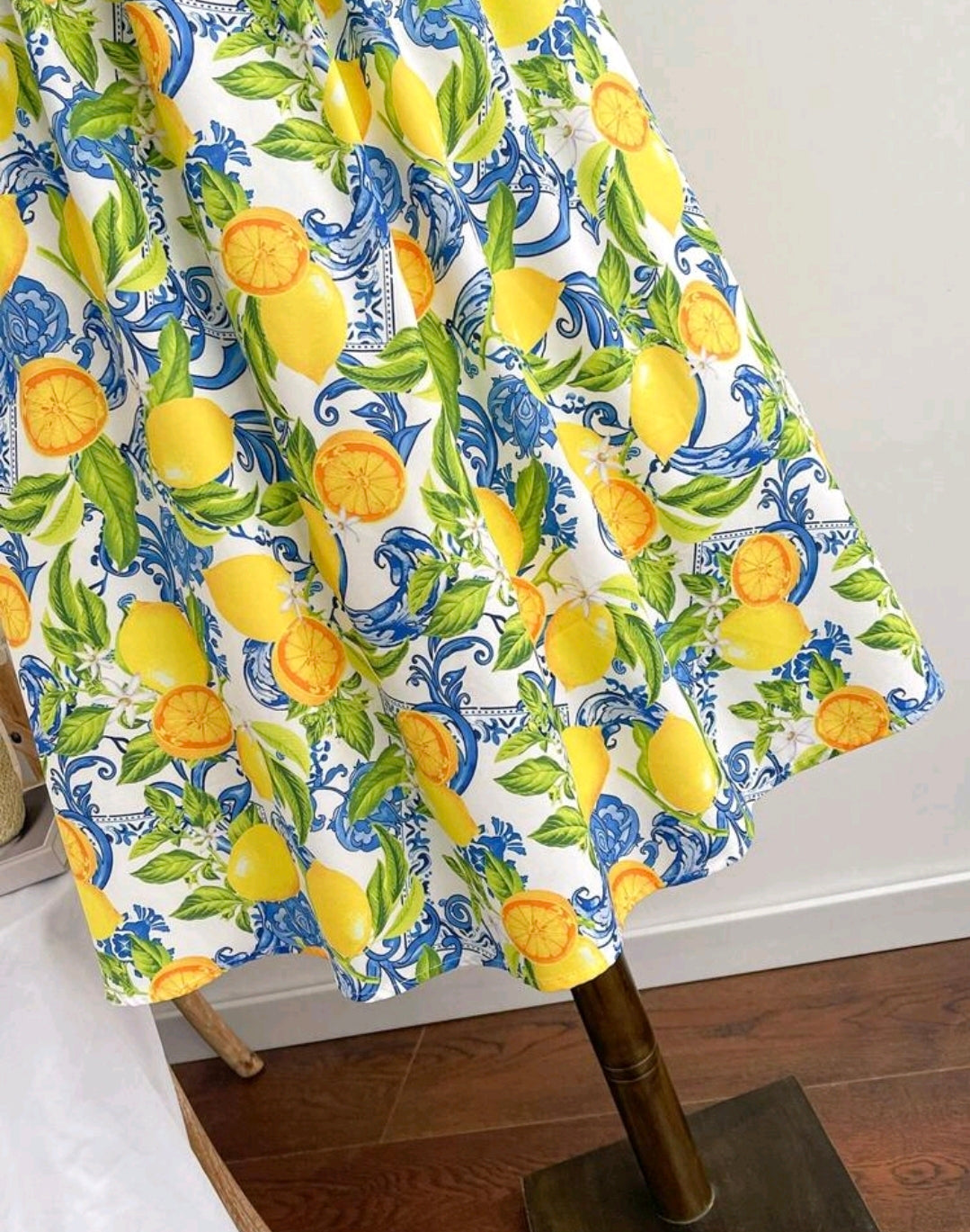 Amalfi Lemon Twist Midi Dress Mensa