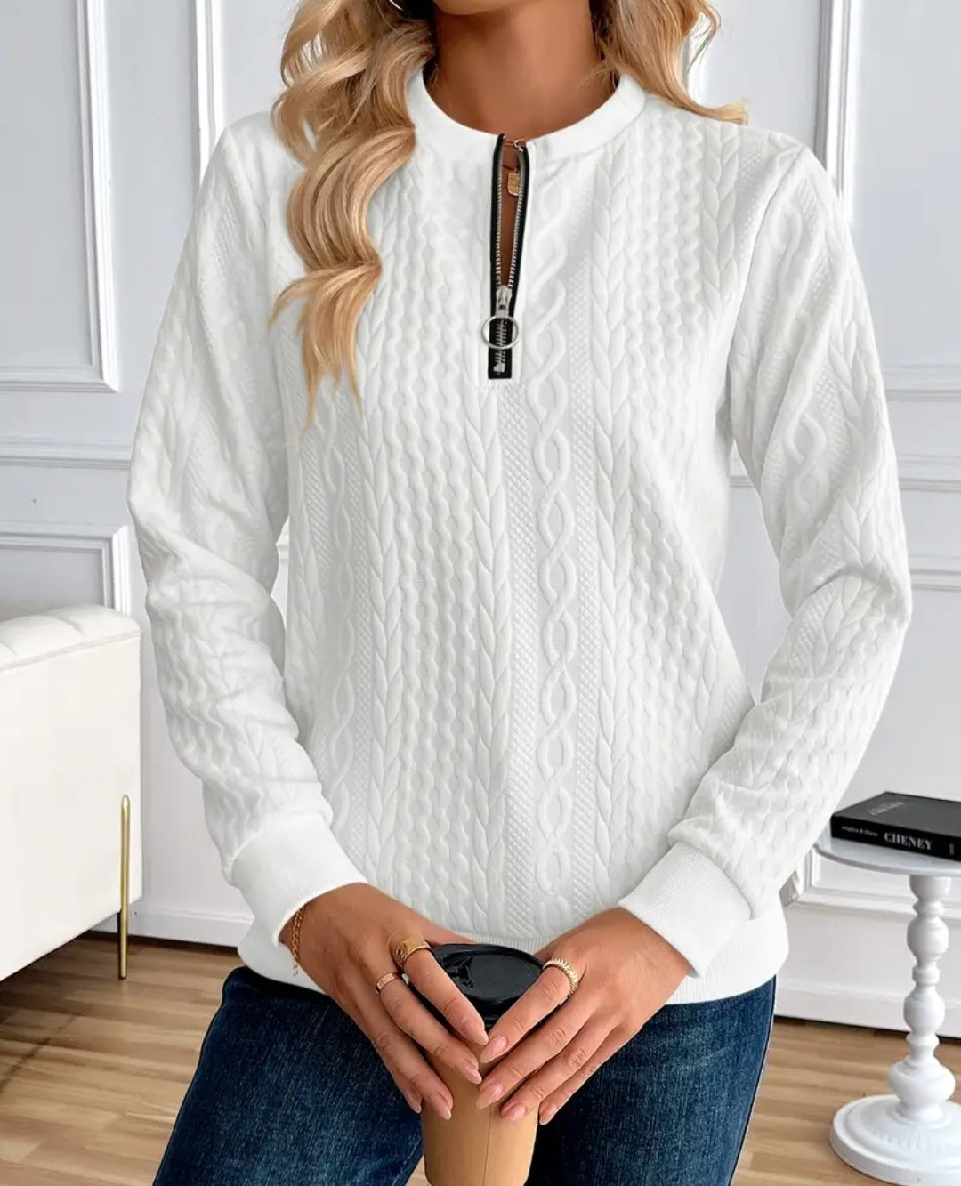 Natalia | Elegant Zip Sweater