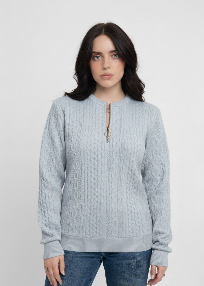 Natalia | Elegant Zip Sweater