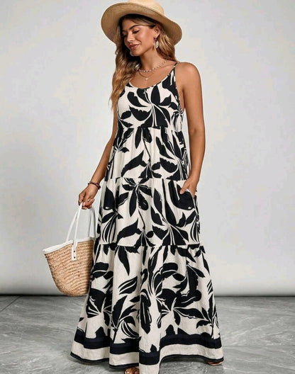 Lily Floral Tiered Maxi Dress Summer Mensa