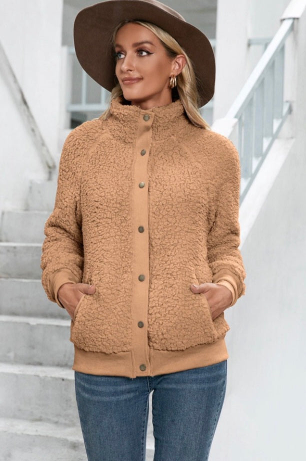 Sherpa Snap-Up Jacket