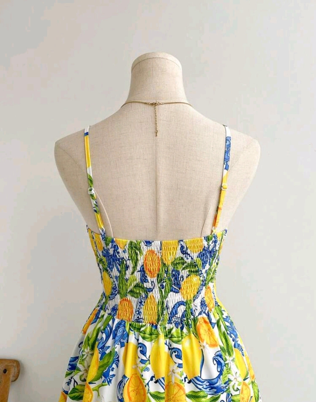 Amalfi Lemon Twist Midi Dress Mensa