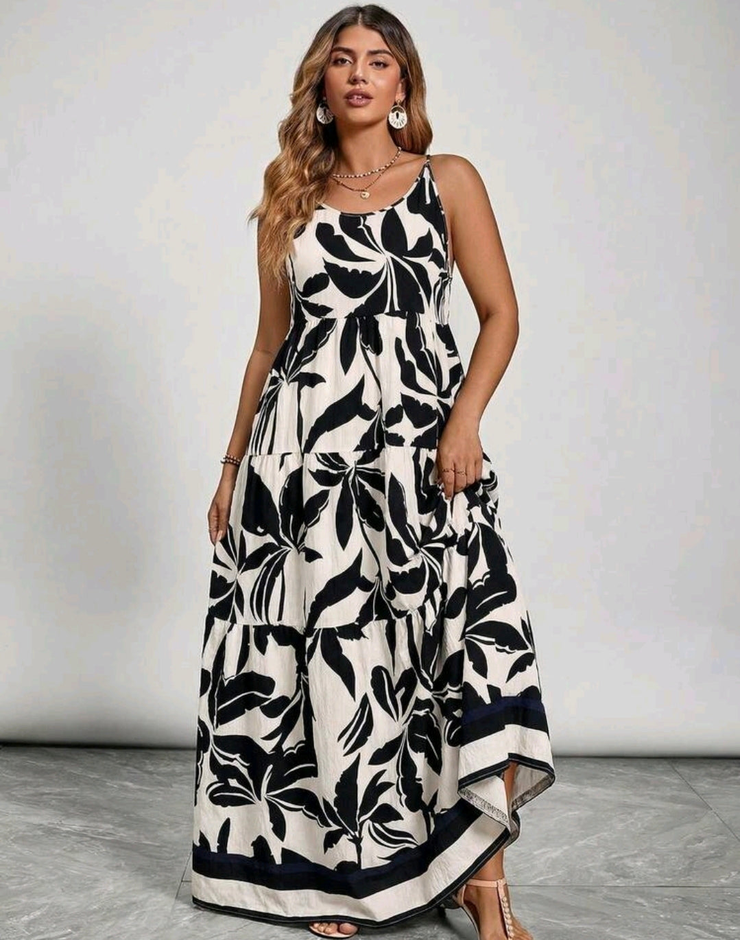 Lily Floral Tiered Maxi Dress Summer Mensa