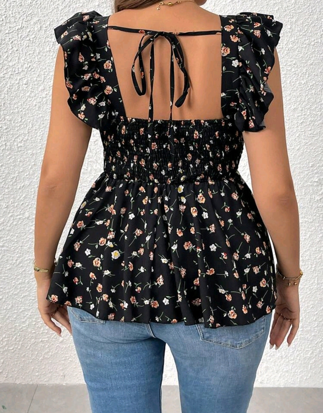 Square Neck Flutter Top Mensa