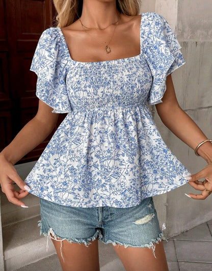 Floral Flutter Top
