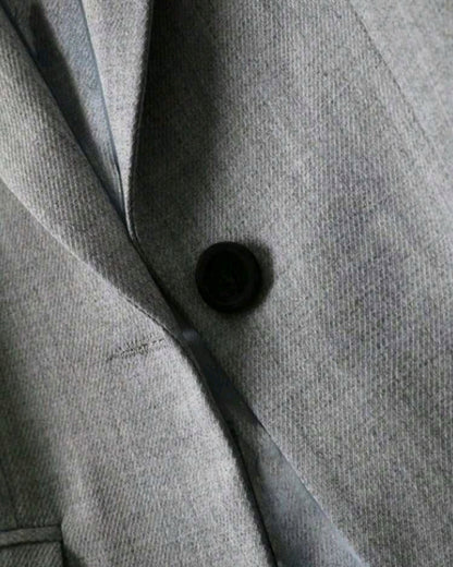 Nora Grey Single Button Blazer Striped Cuff Work Mensa