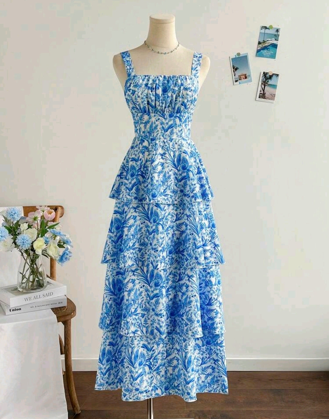 Square Neck Summer Maxi Dress Mensa